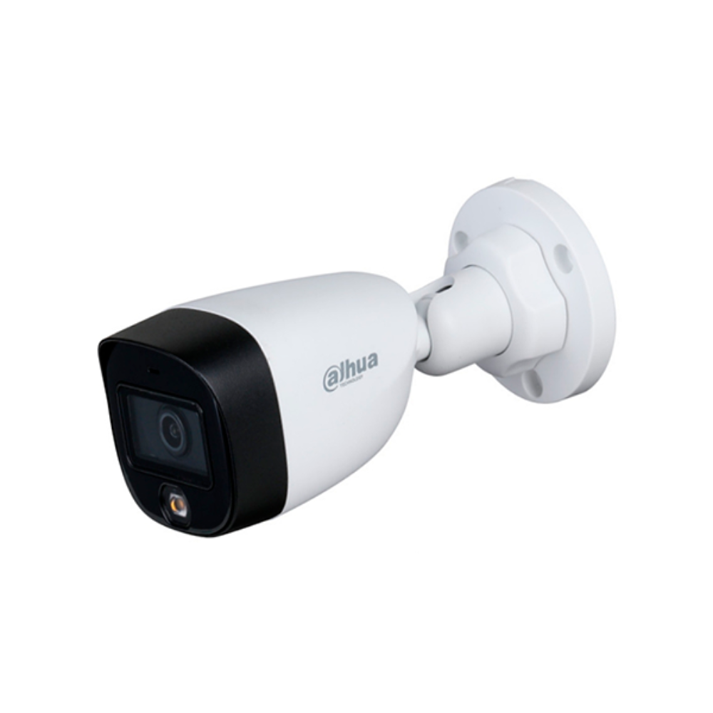 Cámara HDCVI Bullet Dahua® 2MP 2,8mm IR20 IP67 Metal/Plástica FullColor - DH-HAC-HFW1209CN-LED-0280B
