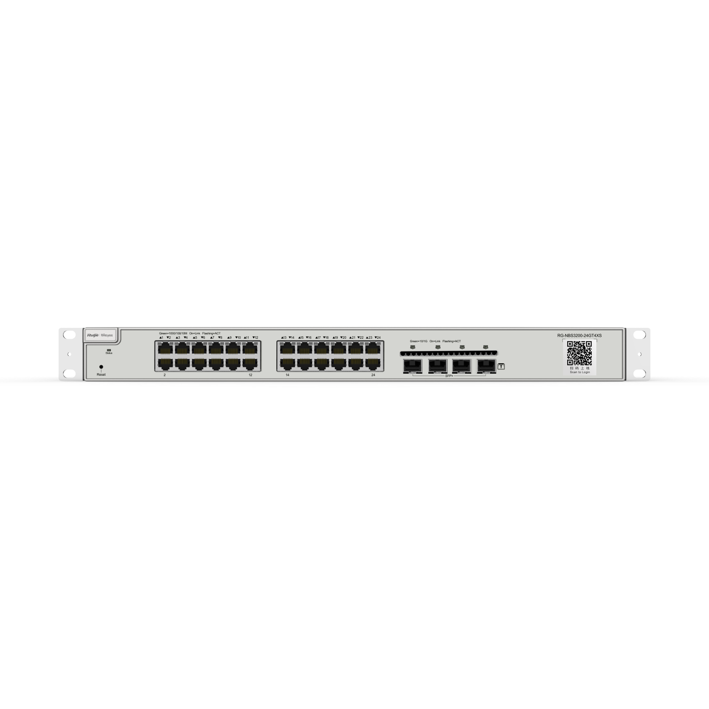 Switch Administrable REYEE de Capa 2, 24 Puertos Gigabit 4 Puertos 10Gbps - RG-NBS3200-24GT4XS