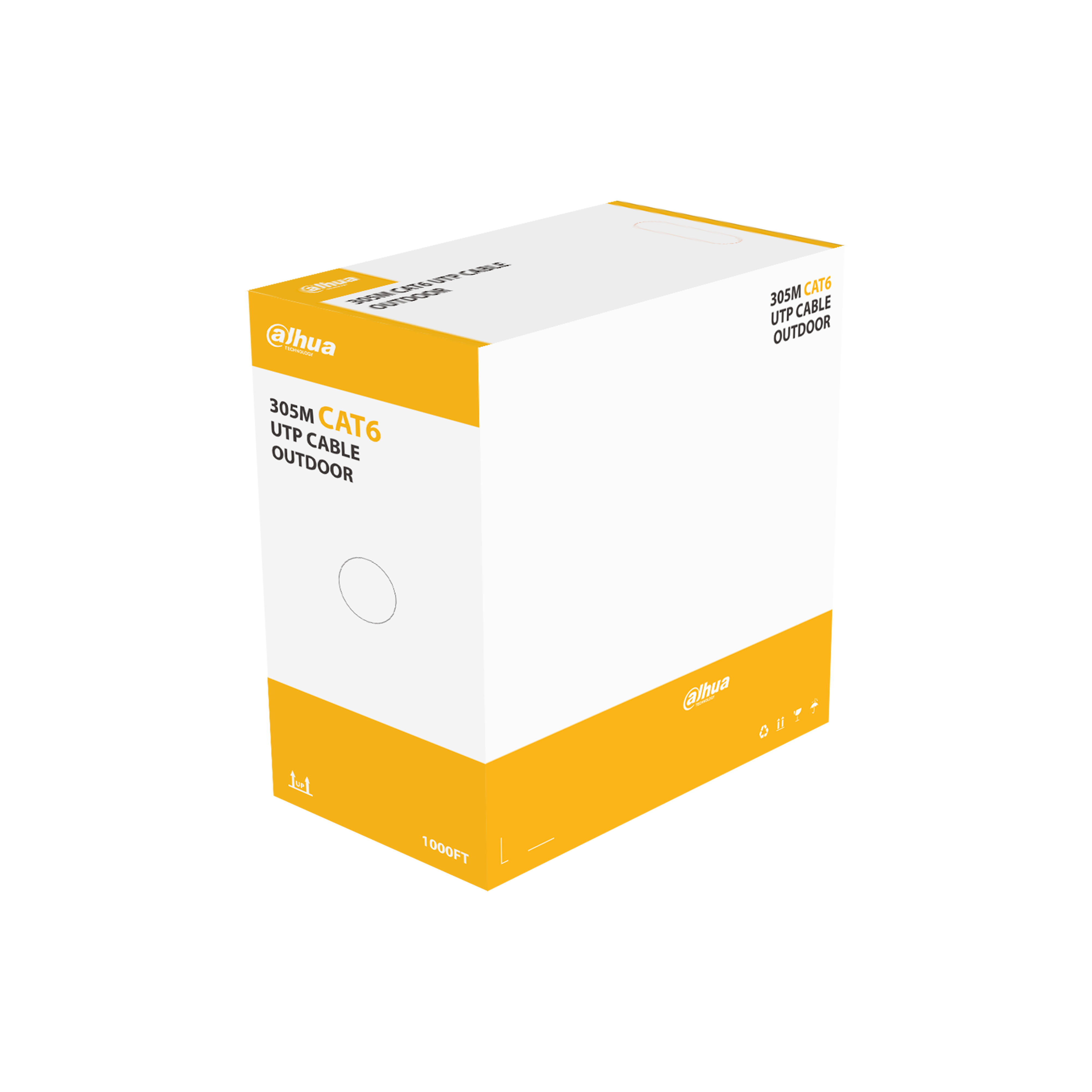 Cable UTP Dahua® CAT6 Exterior 305m 100% Cobre Negro - DH-PFM920-6U
