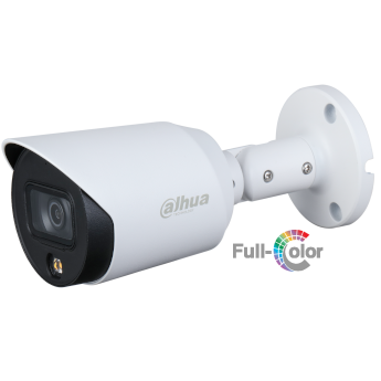 Cámara Bullet HDCVI Dahua® 2MP 2.8mm Led20 IP67 Mic FullColor - DH-HAC-HFW1239TN-A-LED-0280B-S2