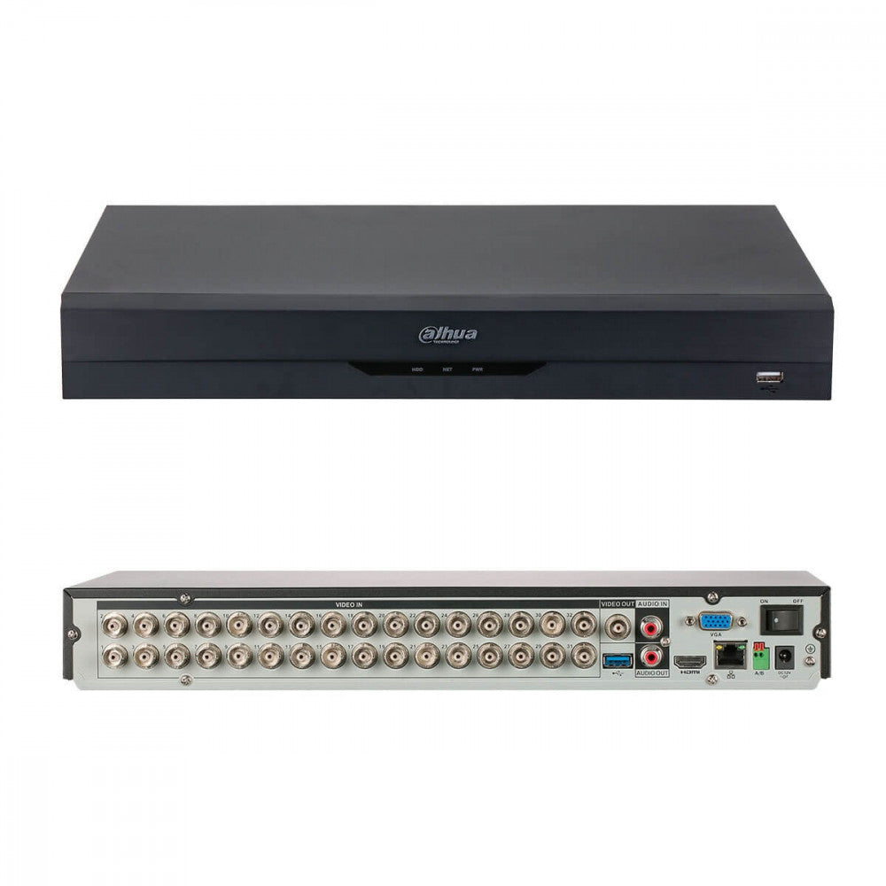 Grabador XVR Dahua® 32CH Penta-brid 5MP 1U 2HDDs WizSense - DH-XVR5232AN-I3