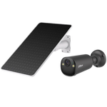 Cámara Wifi Bullet Dahua® 4MP 2.1mm Panel Solar 8W Detección Alarma Audio Mic AOV