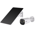 Cámara Wifi Bullet Dahua® 8MP 2.1mm Panel Solar 8W Detección Alarm Audio Mic AOV