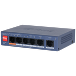 Switch Dahua® Administrable 4 Puertos PoE - DH-CS4006-4GT-60