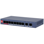 Switch Dahua® Administrable 8 Puertos Poe 110W 100Mbps 2x1Gbps Uplink - DH-CS4010-8ET2GT-110