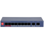 Switch Dahua® Administrable 8 Puertos Poe 110W 100Mbps 2x1Gbps Uplink - DH-CS4010-8ET2GT-110