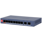 Switch Dahua® Administrable 8 Puertos PoE 2 Puertos Gigabit para Uplink - DH-CS4010-8ET2GT-60
