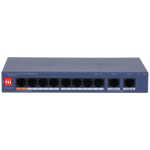 Switch Dahua® Administrable 8 Puertos PoE 2 Puertos Gigabit para Uplink - DH-CS4010-8ET2GT-60
