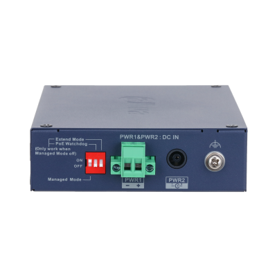 Switch Industrial Administrable Dahua® 4 Puertos Poe 10/100 2 SFP 1000Mbps IP30 - DH-CHS4206-4ET-90