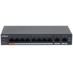 Switch Dahua® Administrable 8 Puertos PoE 10/100 Mbps 2 puertos Uplink 10/100/1000 60W - DH-CS4010-8ET-60