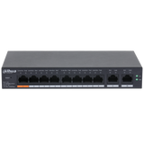 Switch Dahua® Administrable 8 Puertos PoE 10/100 Mbps 2 puertos Uplink 10/100/1000 60W - DH-CS4010-8ET-60
