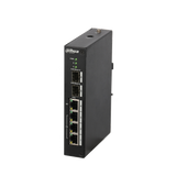 Switch Dahua® 4 Poe Industrial No Administrable 3x100Mbps 1x1Gbps 2xSFP - DH-PFS3206-4P-96