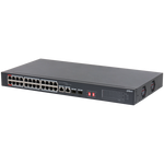 Switch Dahua® No Administrable 26 Puertos 24PoE 24P 10/100 2P 10/100/1000 2P SFP - DH-S3226-24ET-240