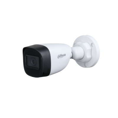 Cámara Bullet HDCVI Dahua® 5MP 2.8mm IR30 Plástica IP67 - DH-HAC-HFW1500CN-0280B-S2