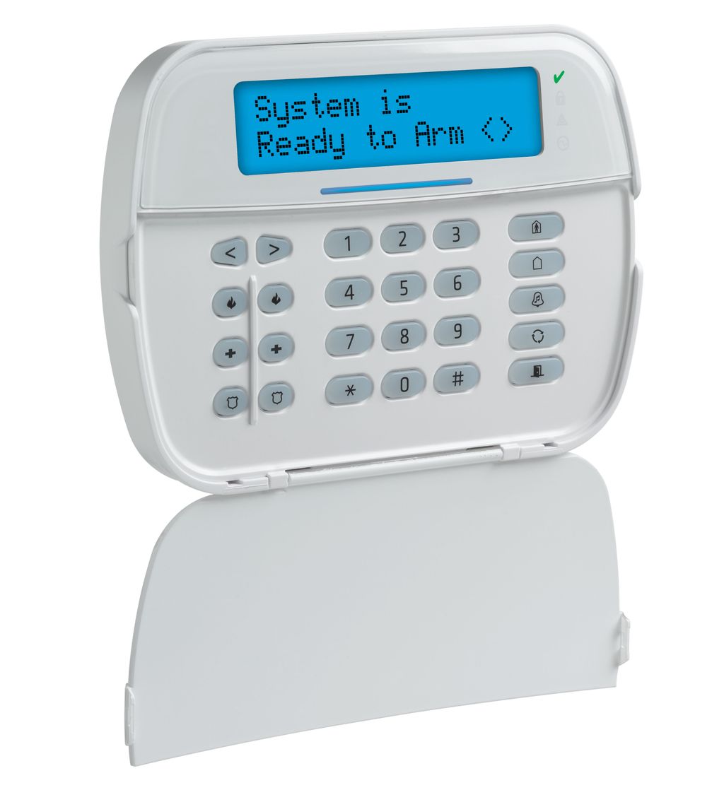 Teclado LCD Alfanumérico Cableado con Transceptor PowerG Integrado DSC - HS2LCDRF9N