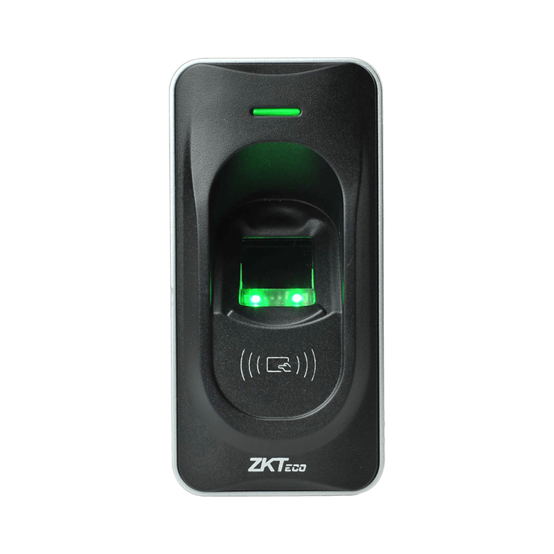 Lector Biométrico Huella y Tarjeta RFID IC 13.56mhz IP65 ZK - FR1200 Mifare