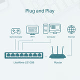 Switch de Escritorio TP-Link 8 Puertos 10/100Mbps - LS1008