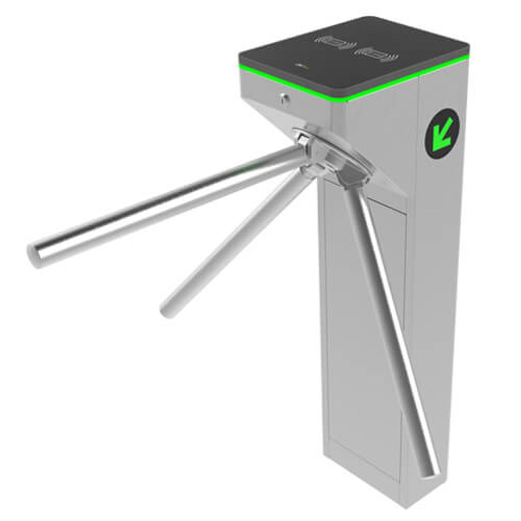 Torniquete Bidireccional ZKTeco Acero Inoxidable Acrílico Brazo Colapsable, Incluye C3-200