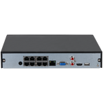 Grabador NVR Dahua® 8CH 8 Puertos Poe 1HDD hasta 20TB SMD Plus IVS - DHI-NVR2108HS-8P-4KS3