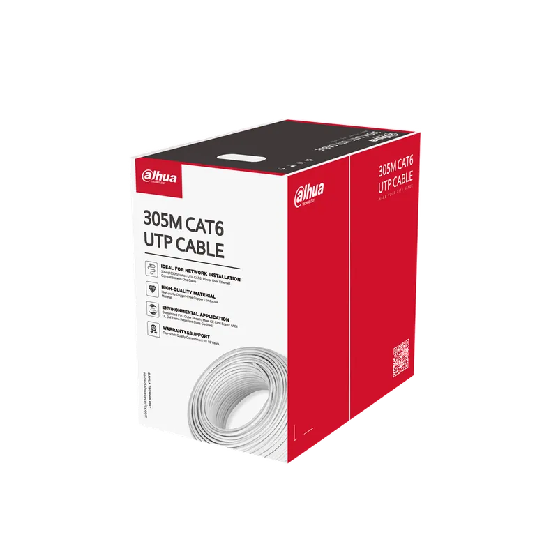 Cable UTP Cat6 Dahua® Aleación 305 Mts Blanco - DH-PFM922I-6UN-C