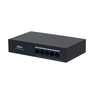 Switch Dahua® 5 Puertos Giga 4 PoE 36W - DH-PFS3005-4GT-36