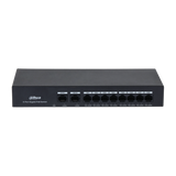 Switch Dahua® 10 Puertos Giga 8 Puertos Poe AT-AF 65W 2Uplink No Admin - PFS3010-8GT-65