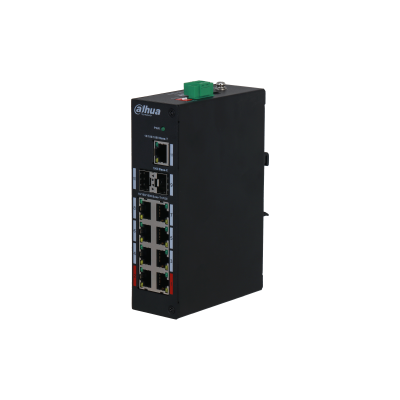 Switch Dahua® 11 Puertos 8 PoE No Administrable - DH-PFS3211-8GT-120