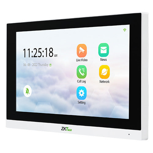 Monitor 4.3" ZKTeco de Video Intercom para Linea Speddface 2MP/LINUX/SIP/POE - VT07-B01-W