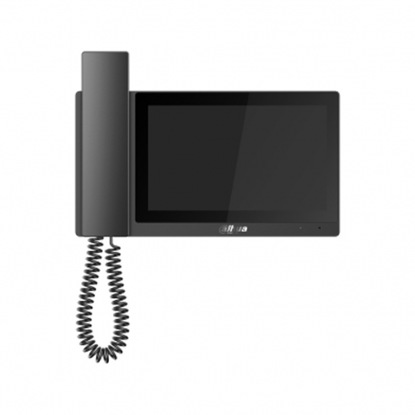 Monitor IP 7" Video Portero Dahua® con Auricular Color Negro - DHI-VTH5421E-H