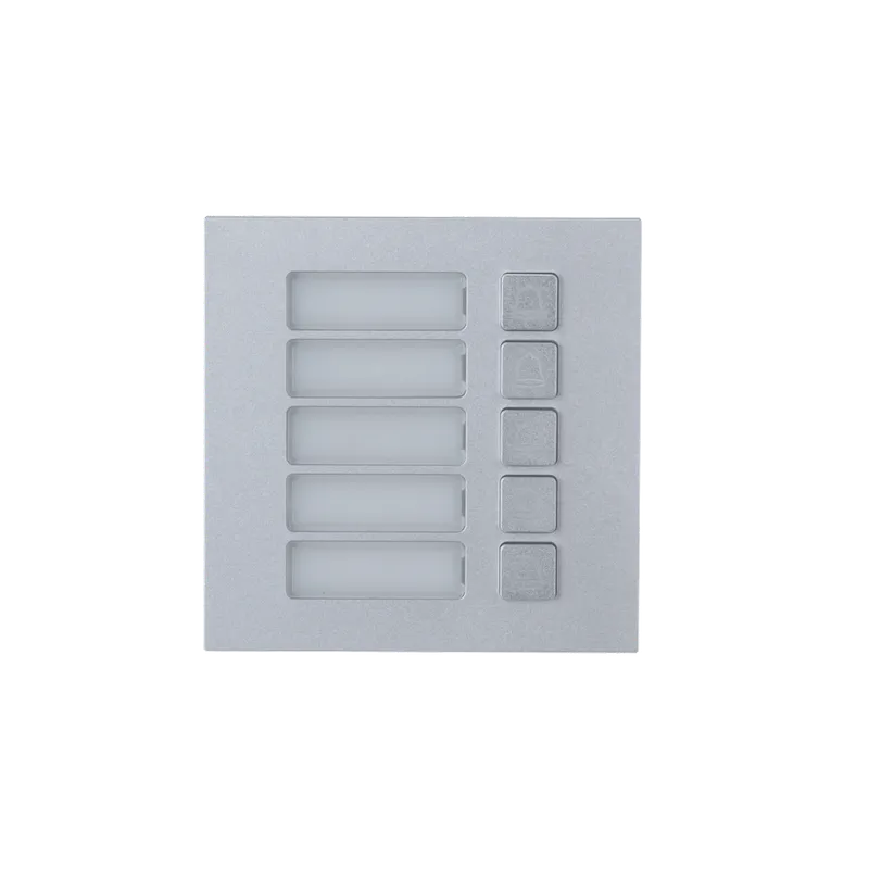 Panel frontal Modular Dahua® 5 botones aluminio IP65, IK07 - DHI-VTO4202F-MB5