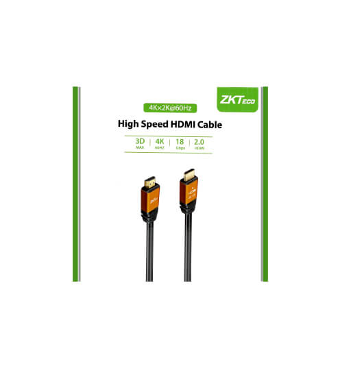 Cable HDMI ZKTeco 20 Metros 4K 2.0 Blindado - ZK-20HD-C