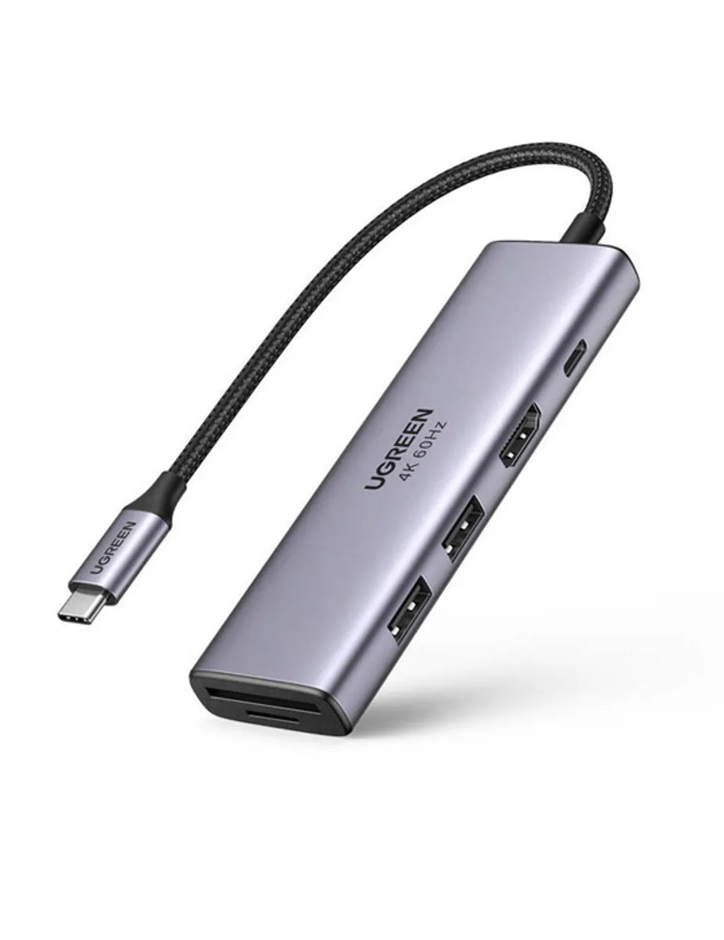 Hub Multipuerto Ugreen USB-C Entradas 2 USB 3.0 A+USB-C+HDMI 4K+SD/TF+PD