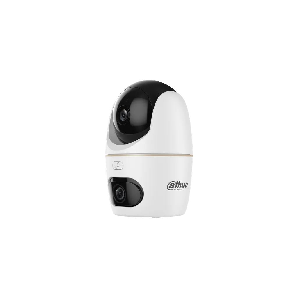 Cámara IP Dahua® Hero Dual Lente Fijo 5MP Lente PT 5MP 3.6mm Llamada Mic Altavoz Alarma - DH-H5D-5F