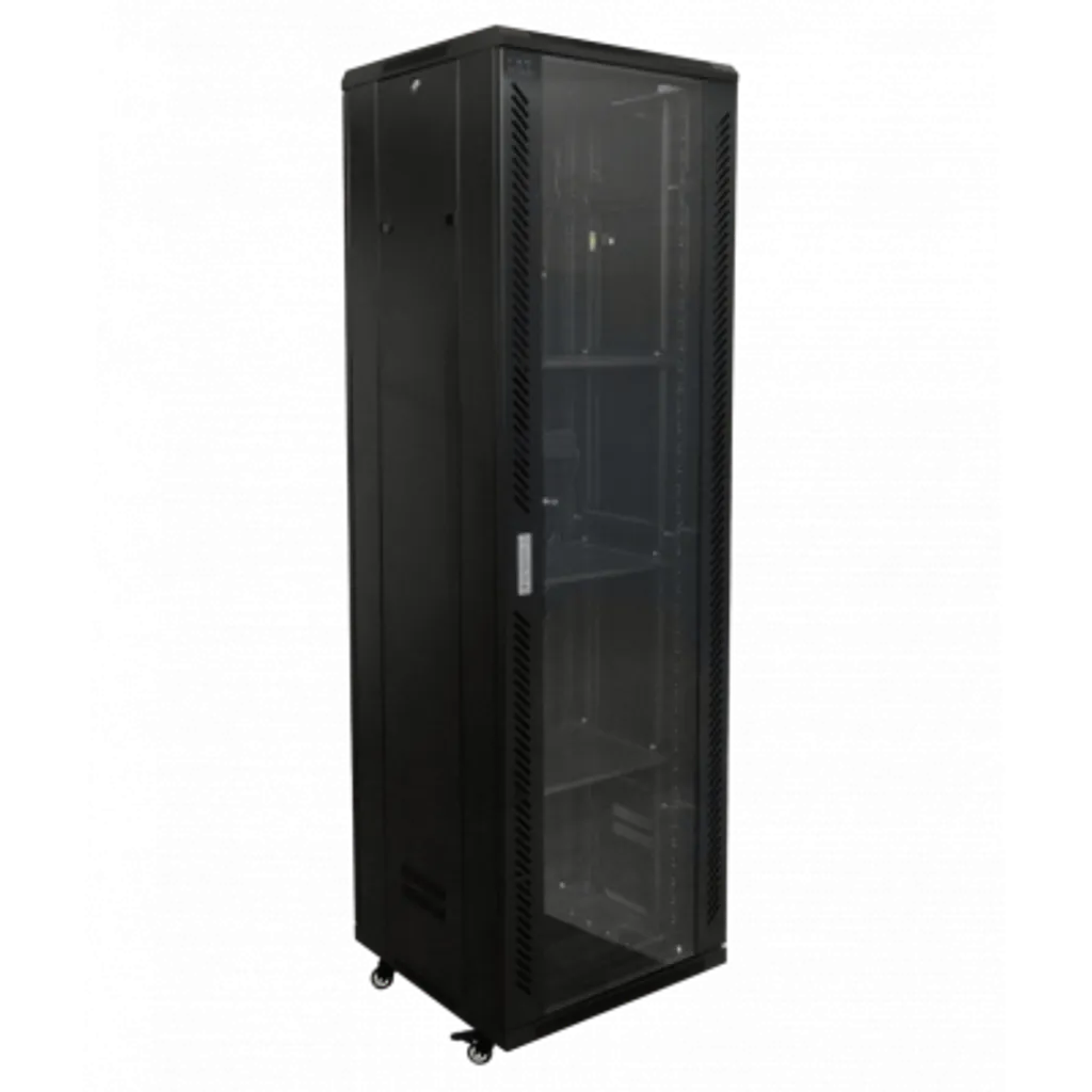 Gabinete Rack 42U a Piso Global Link 19" Puerta de Vidrio 600x600x2050