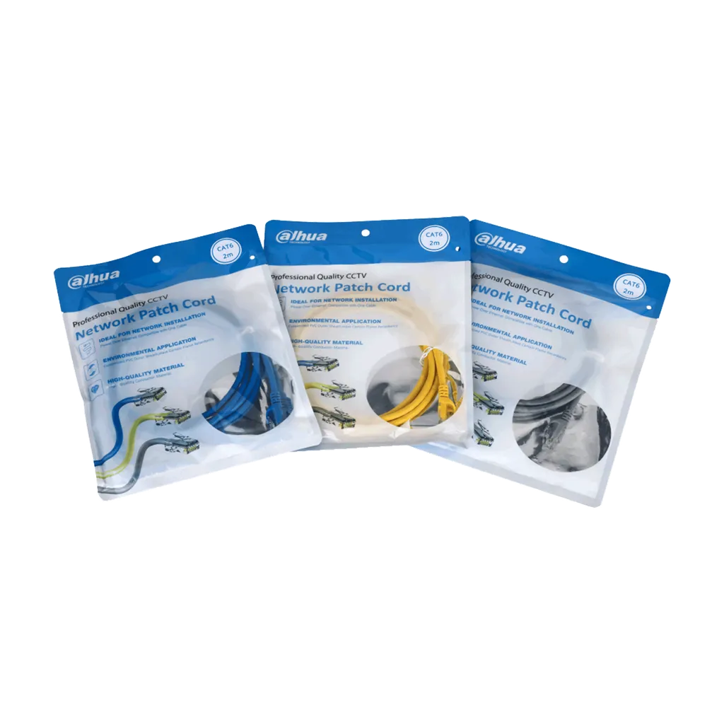 Cable Patch Cord Dahua® Cat6 3 Metros 24AWG Gris