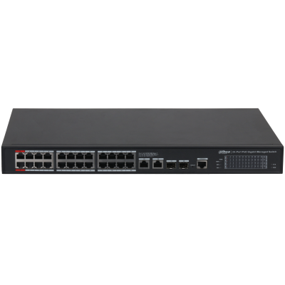 Switch Dahua® Administrable 24 Puertos GE Poe, 2 Puertos GE - 2 Puertos GE SFP - DH-S4228-24GT-240