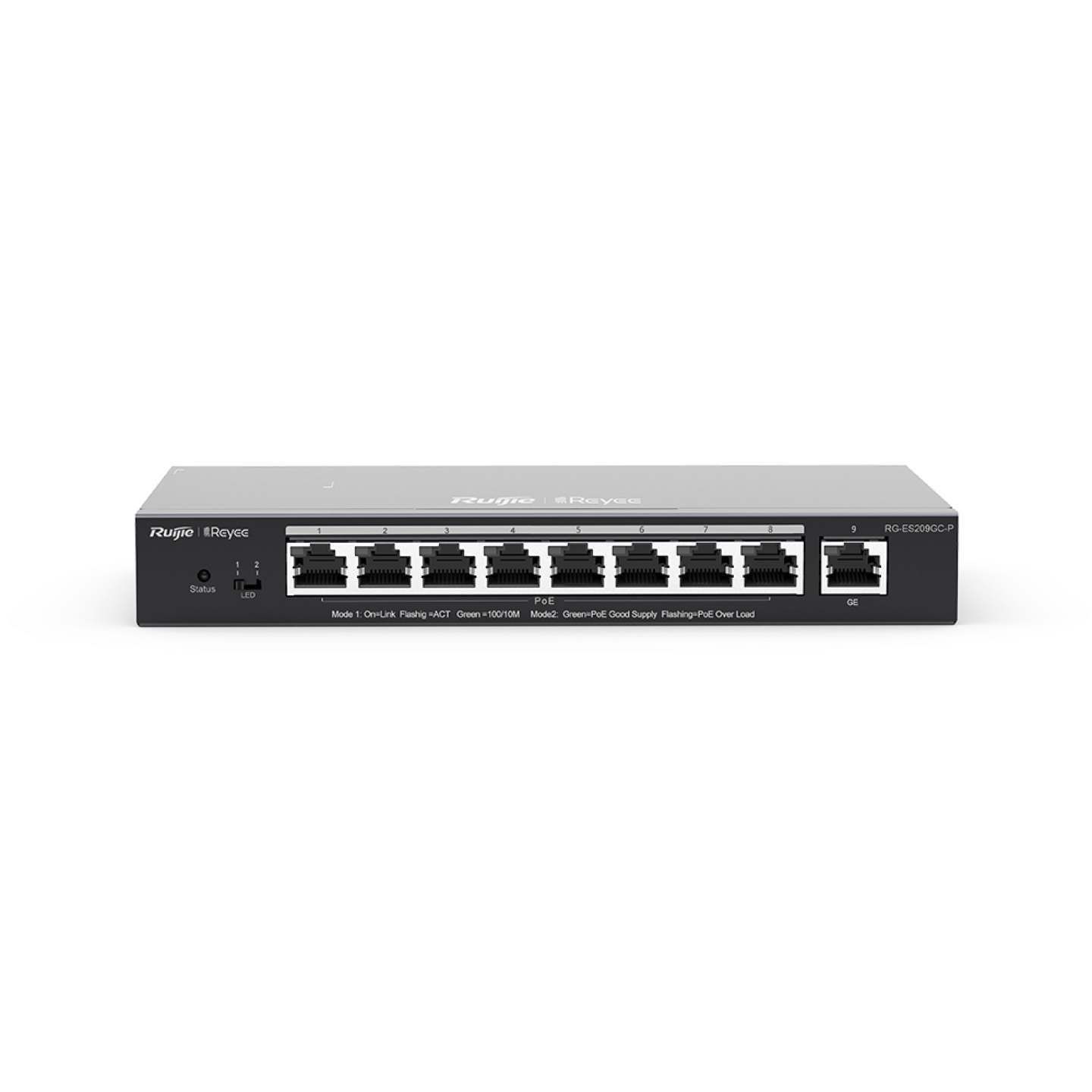 Switch PoE REYEE 8 puertos 1GB - RG-ES209GC-P