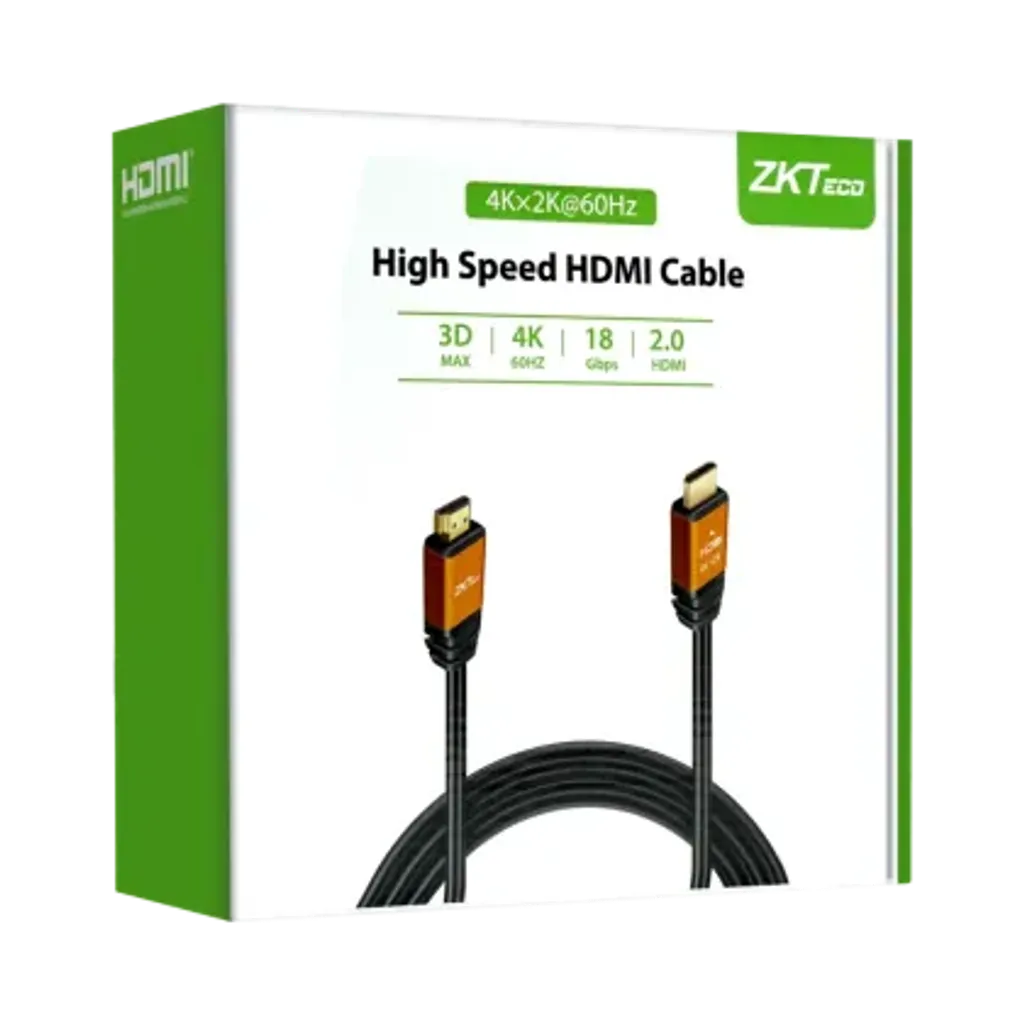 Cable HDMI ZKTeco 5 Metros 4K 2.0 Blindado