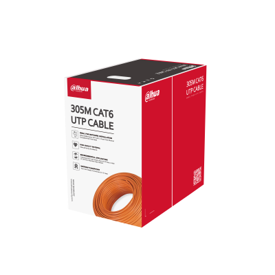 Cable UTP Cat6 Dahua® Aleación 305 Mts Naranjo - DH-PFM922I-6UN-C-V2