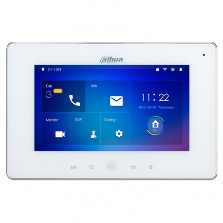 Monitor 7" Alarma/Acceso Wifi/POE/12V Blanco - VTH5221DW-S2