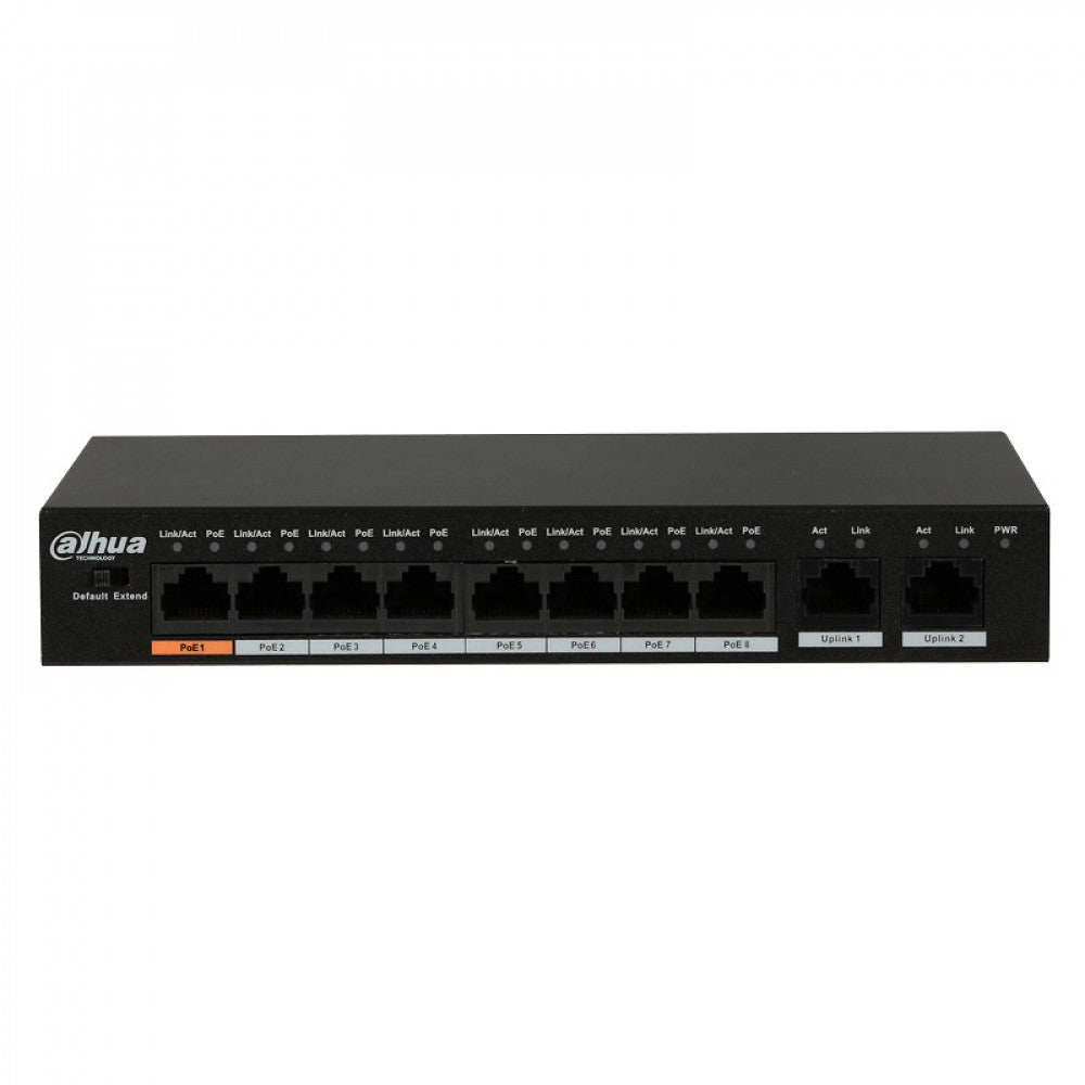 Switch Dahua® 8 Puertos PoE - PFS3009-8ET-96